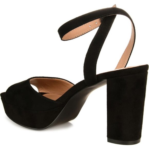 Bashwood Handmade Black Suede Leather Wedge Heel Sandal - Picture 3 of 4